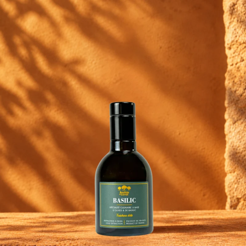 Huile d'olive basilic (25cl)