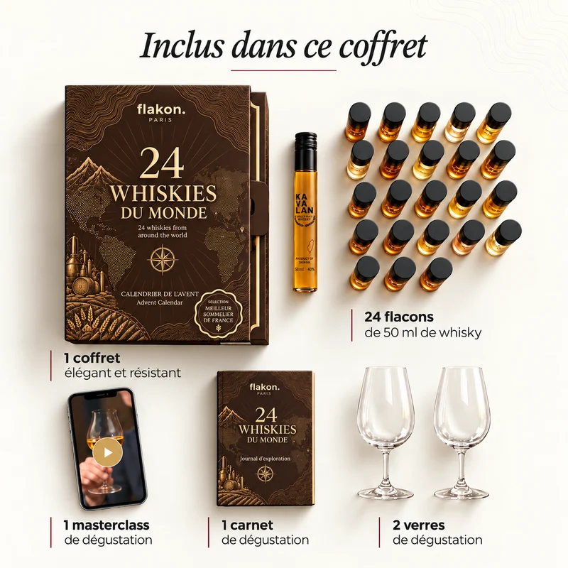 Calendrier de l'Avent 2026 : 24 Whiskies du Monde