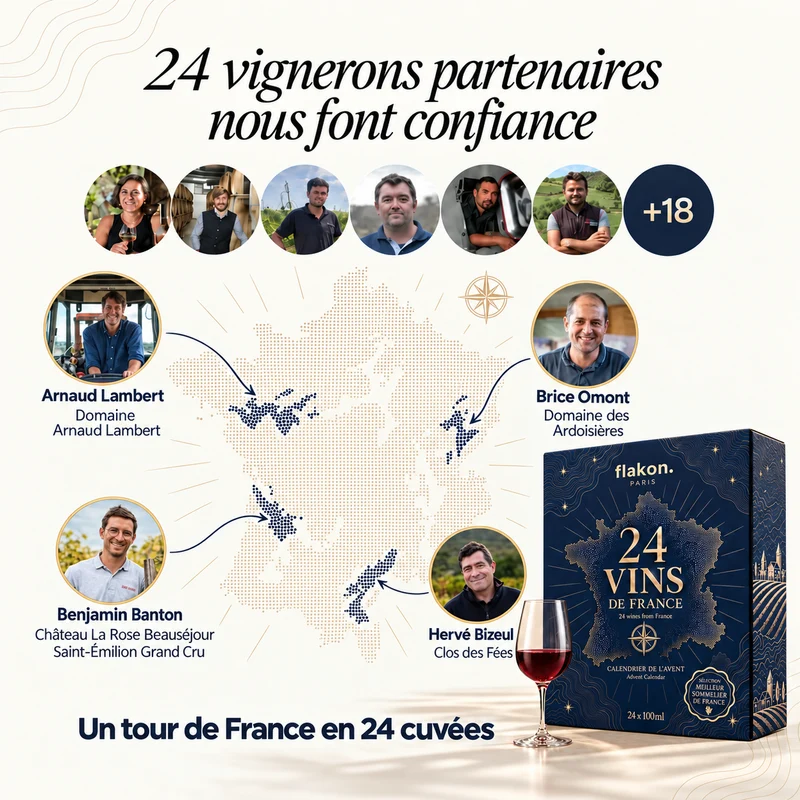 Calendrier de l'Avent 2026 : 24 vins de France
