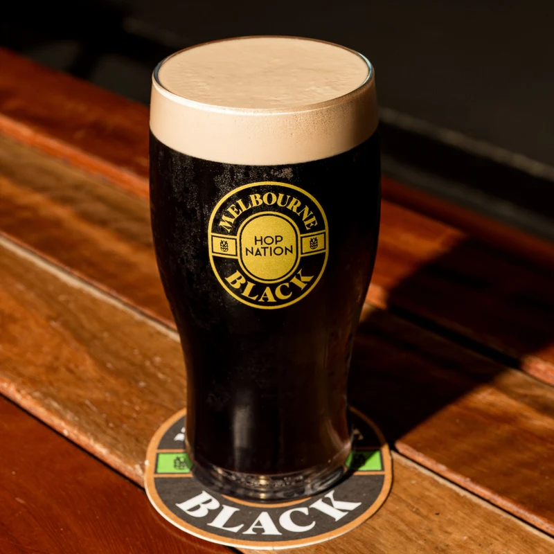 Melbourne Black Pint Glass