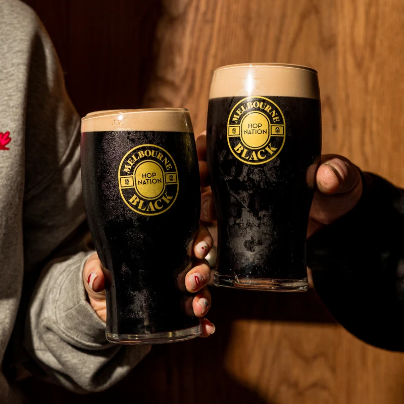 Melbourne Black Pint Glass