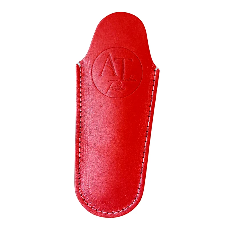 Étui à Couteau en Cuir Artisanal rouge – Chris & Dji