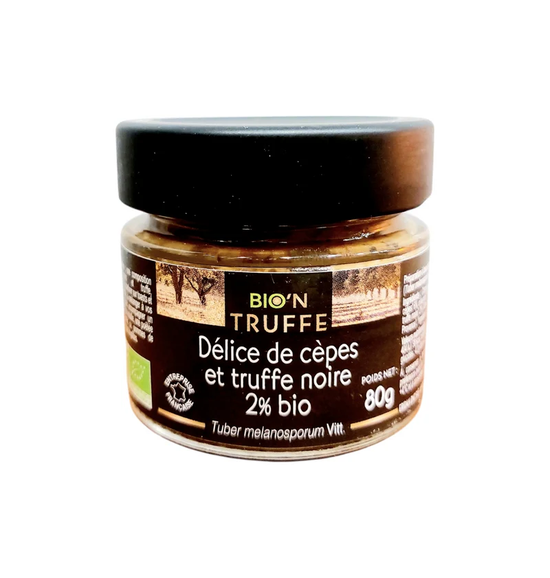 Délice de Cèpes et Truffe Noire Bio 80g - Maison Bio'n Truffe