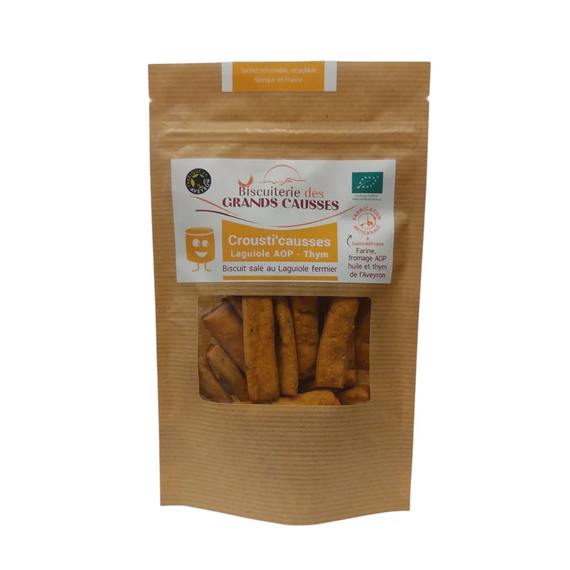 Biscuits Salés au Laguiole Fermier AOP Bio - Biscuiterie des Grands Causses