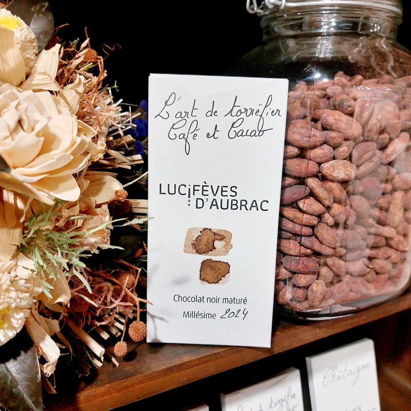 Chocolat 75% Lucifèves d'Aubrac Café et Cacao 65g