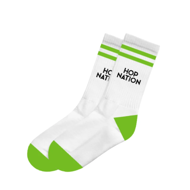 Hop Nation Socks - White