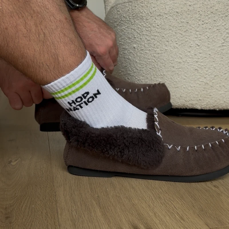 Hop Nation Socks - White