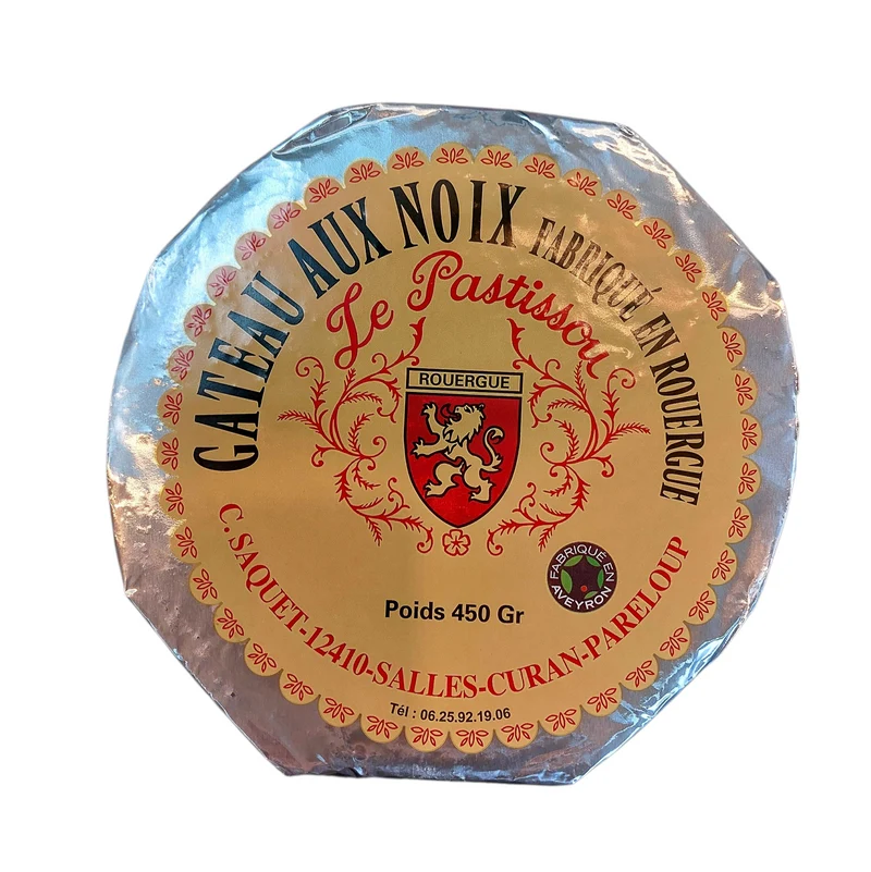 Le Patissou – Gâteau aux noix de l’Aveyron artisanal (450 g)