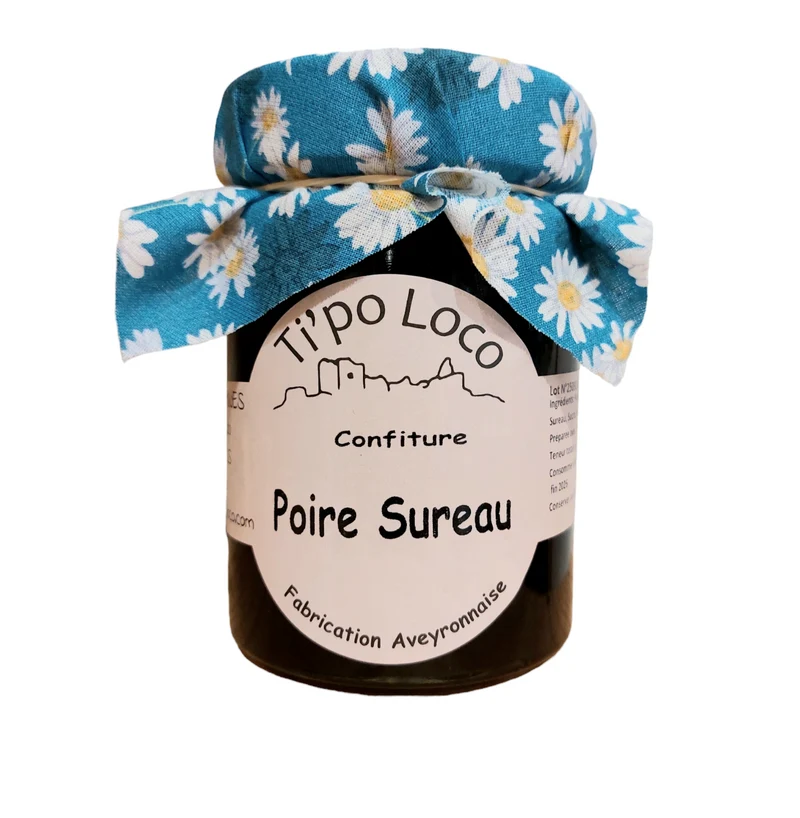 Confiture artisanale de poire et sureau 370g