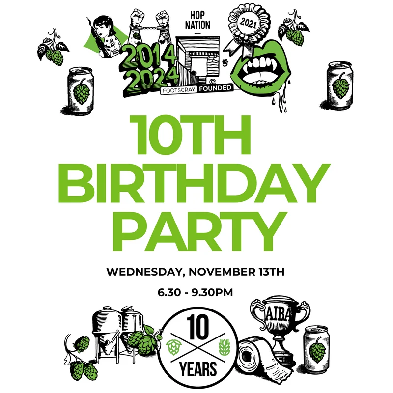 Hop Nation 10th Birthday Party