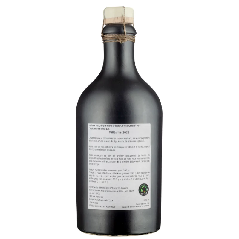 Huile de noix première pression 50 cl