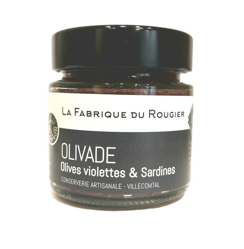 Olivade aux olives violettes et sardines 110g.