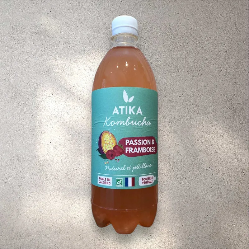 Kombucha Passion et Framboise Bio 75cl - Atika