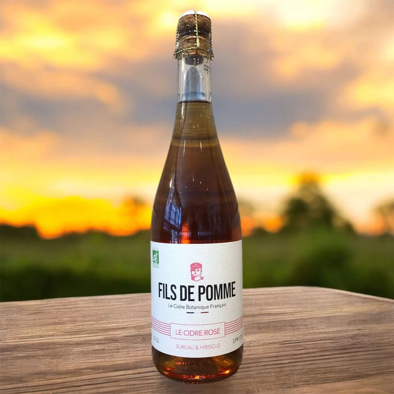 Cidre bio rosé "Cuvée la coquette" 75cl (3,9%) - Fils de pomme