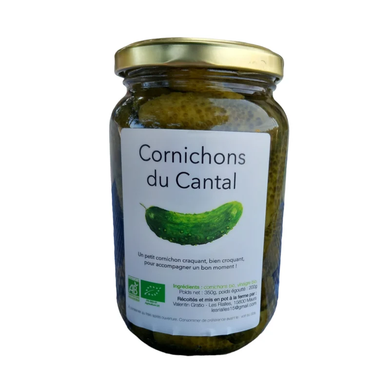 Cornichons bio du cantal 350g