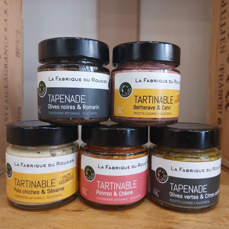 Lot de 5 tartinades apéritives artisanales