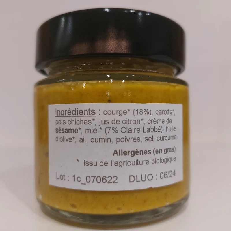 Tartinade à la courge et miel du causse 110 g