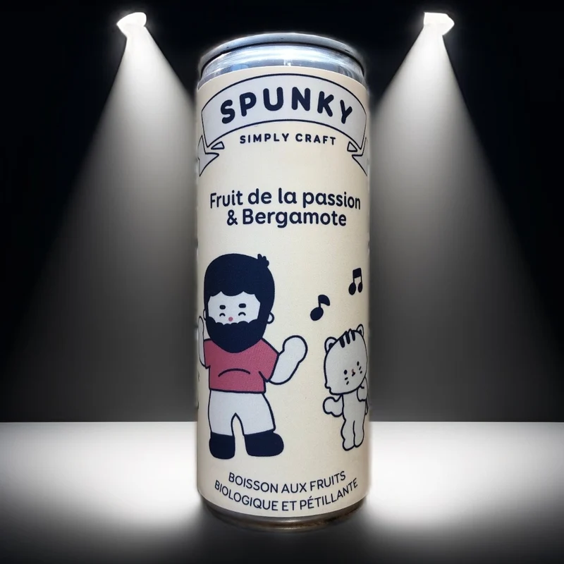 Soda bio Fruit de la passion et bergamote 25cl - Spunky
