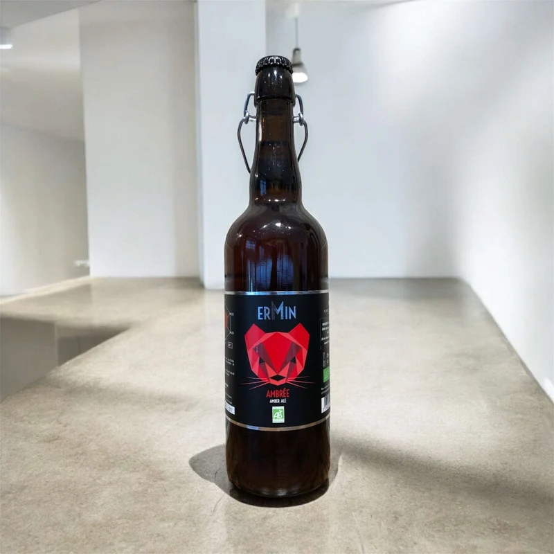 Ermin Ambrée Bio 75cl (6%) - Brasserie Plormel