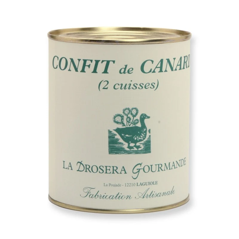 Confit de canard, 2 cuisses, La Drosera Gourmande (765 g)