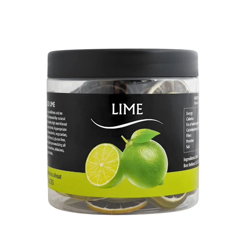 Tranches de citron vert déshydratées