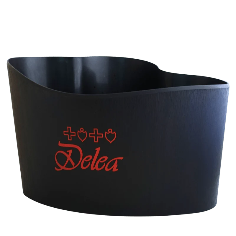 Seau à champagne noir avec logo Delea
