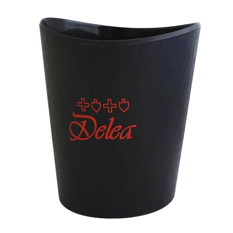Seau à champagne noir avec logo Delea