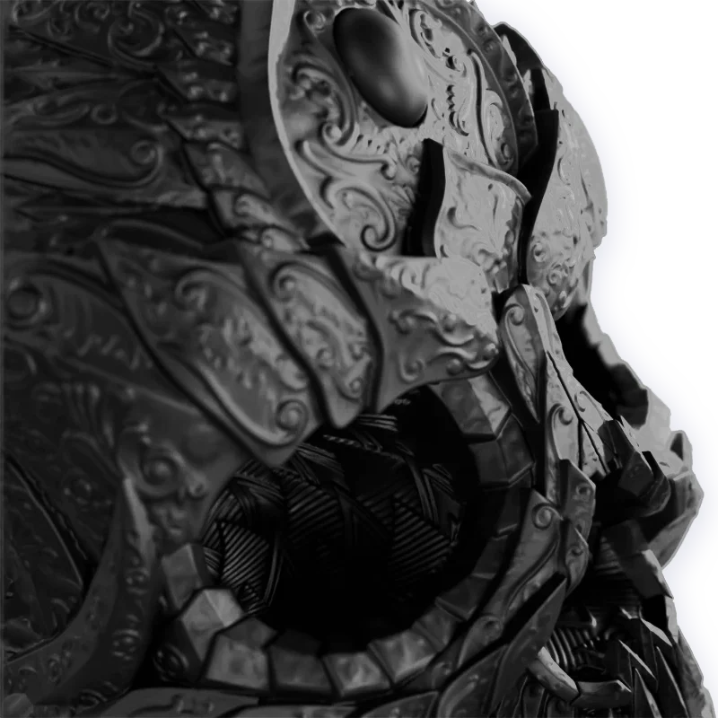 Amuerte Crâne noir mat
