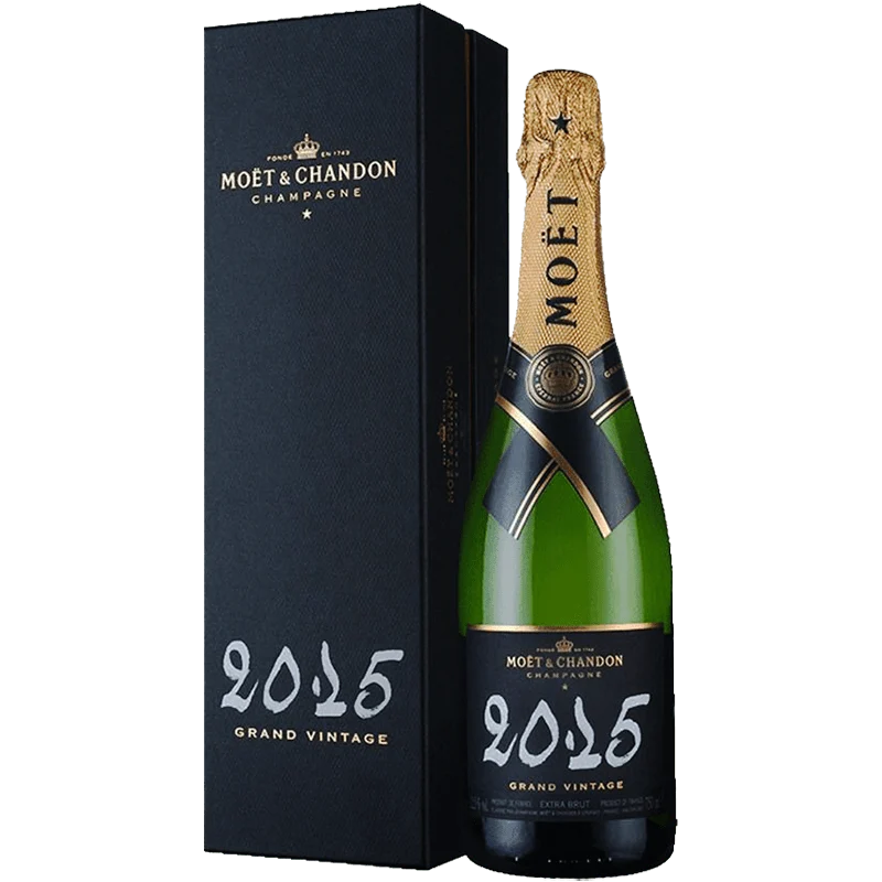 Champagne Grand Vintage Extra Brut Blanc Millesime Moët & Chandon avec Étui