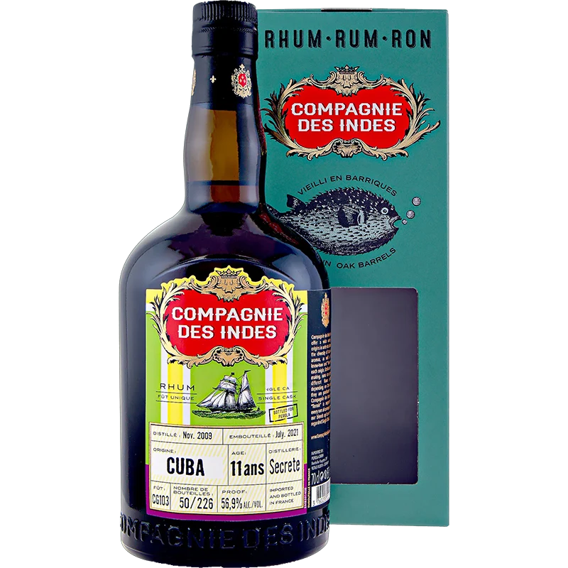 Rhum CUBA Compagnie des Indes 11 ans d'âge Single Cask Limited Edition