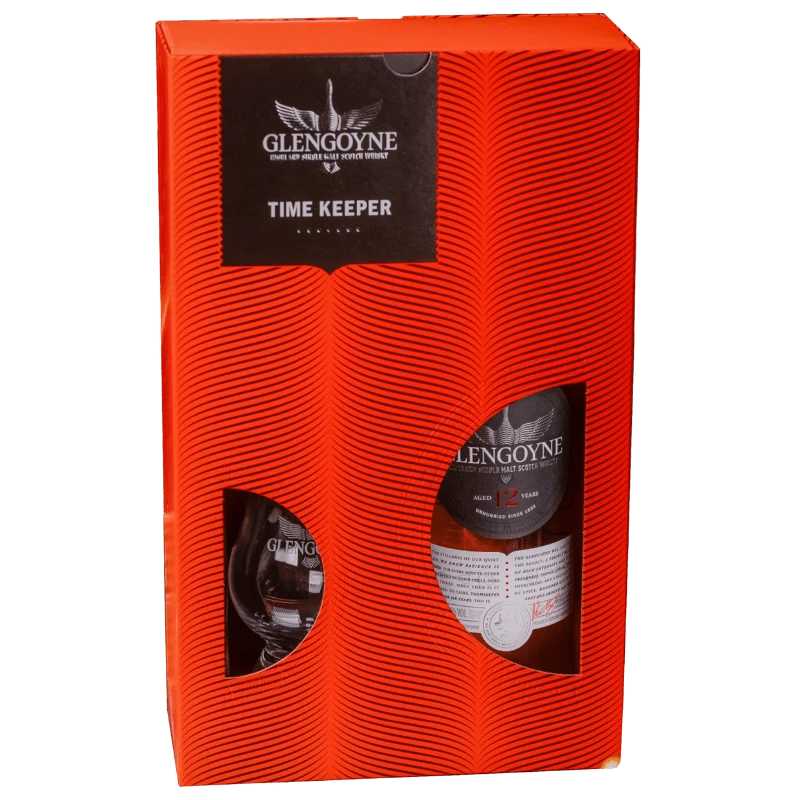 Whisky Glengoyne 12 ans d'âge Time Keeper Gift Pack avec verre
