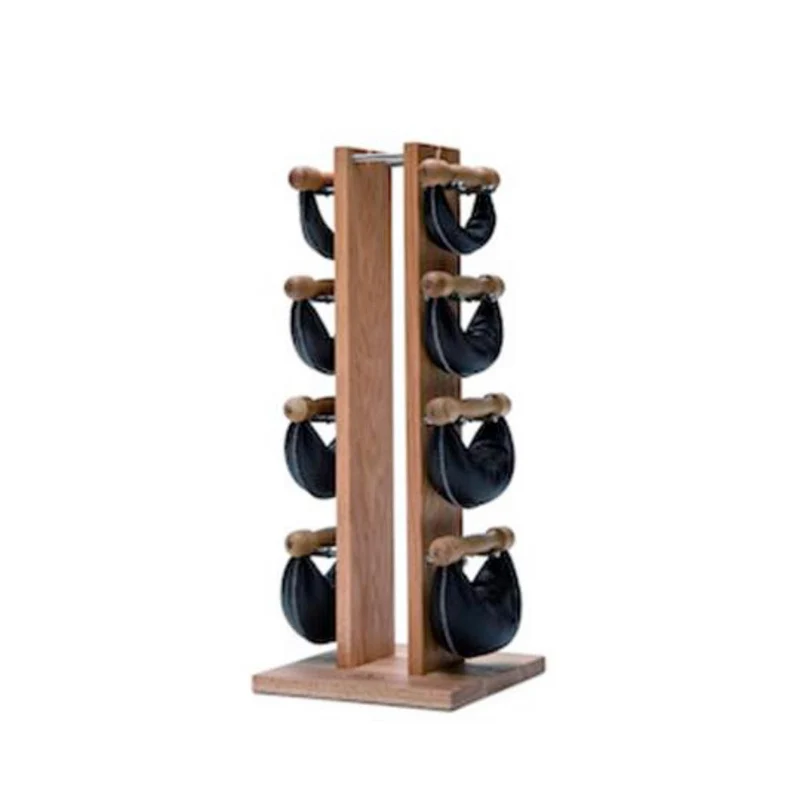 Tour chêne avec poids cuir noir Set 2,4,6,8 kg