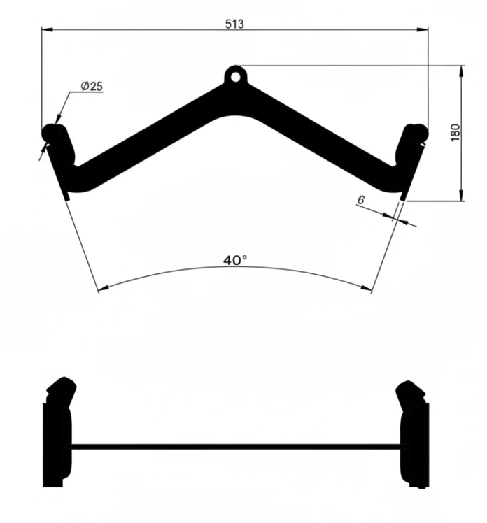 Poignée ergonomique 513mm