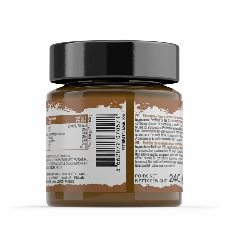 Pâte à tartiner cacao noisettes