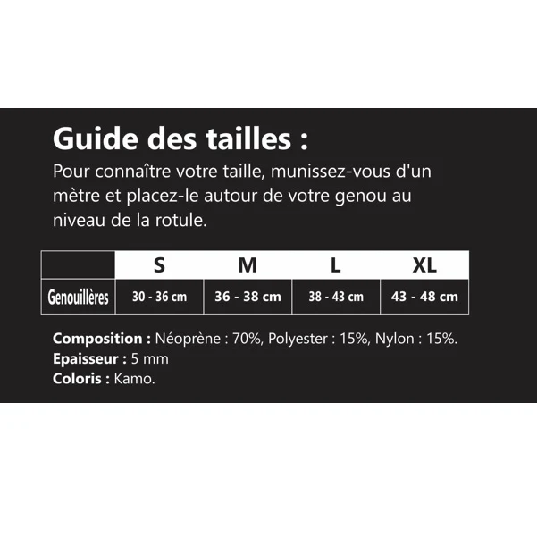 Genouillères de maintien - 5 mm