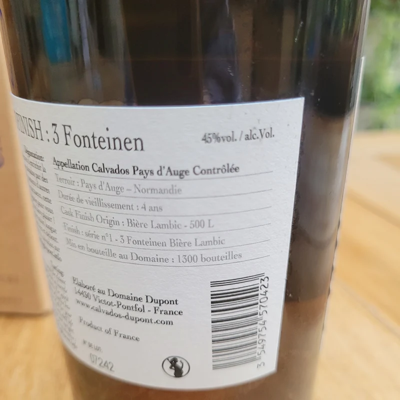 Calvados Dupont Cask Finish 3 Fonteinen - 70cl