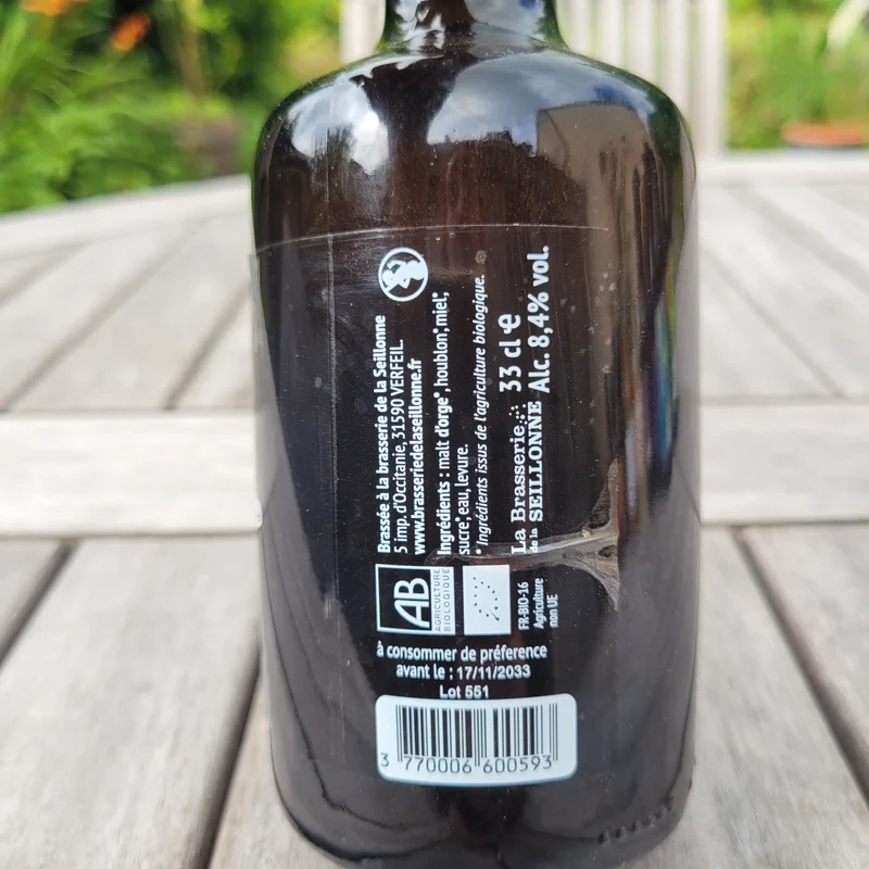 Triple vieillie en fût de Whisky Écossais - La Seillonne - 33cl