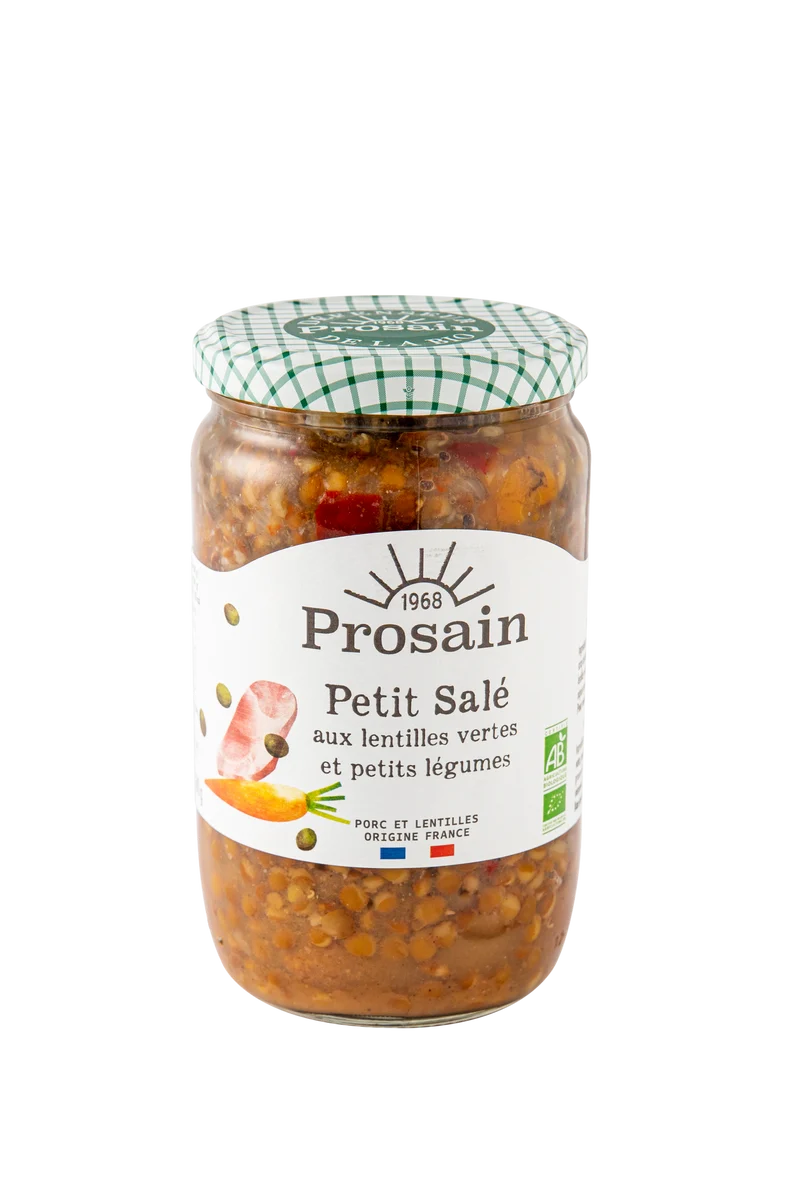Petit Salé aux lentilles vertes et petits légumes bio