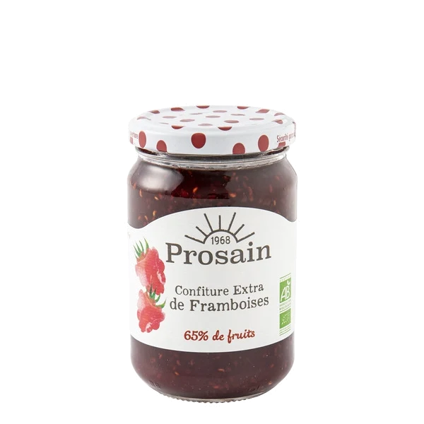 Confiture extra de Framboises - 65% de fruits bio