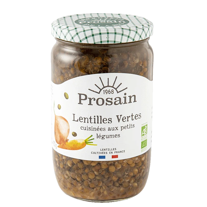 Lentilles Vertes Bio cuisinées aux petits légumes