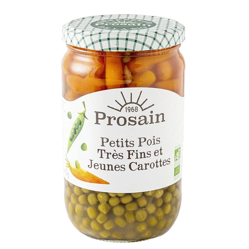 Petits Pois très fins et Carottes Bio