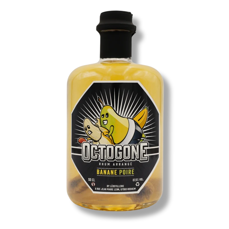 Rhum arrangé Banane Poire - Octogone by Leostillerie - 50cl