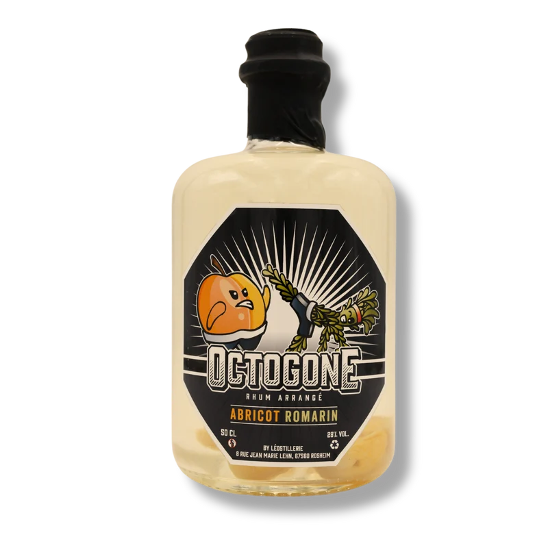 Rhum arrangé Abricot Romarin - Octogone by Leostillerie - 50cl