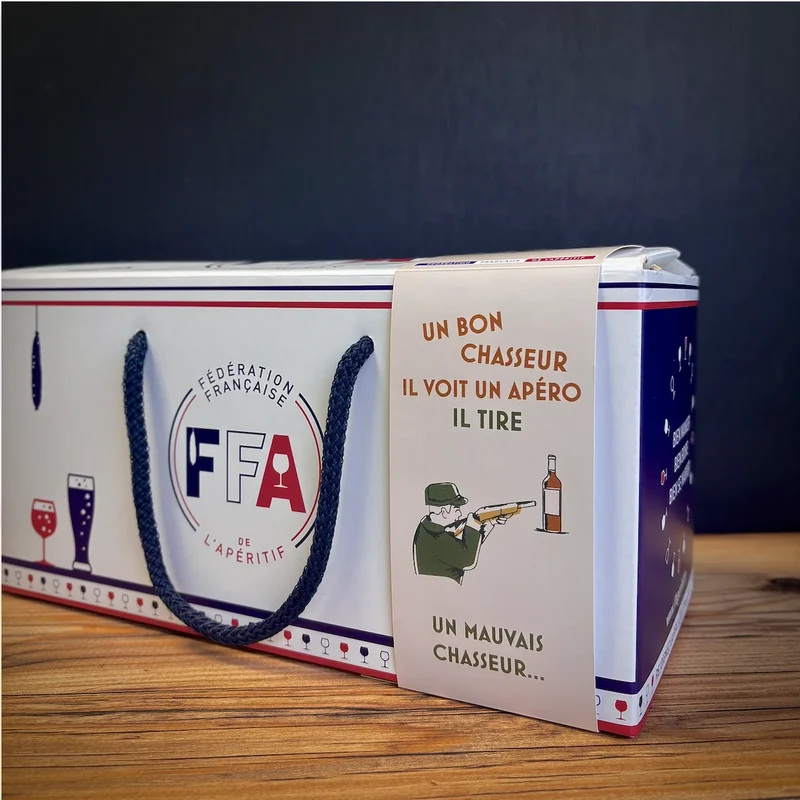 Coffret apéro "Un bon chasseur voit un apéro, il tire"