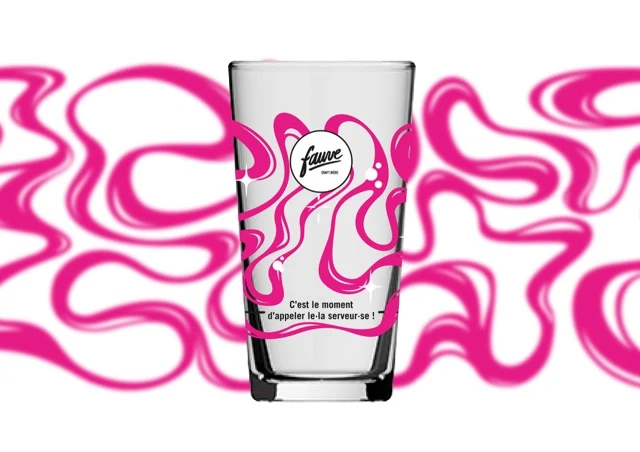 Verre Demi Conical 25cL - Version Rose