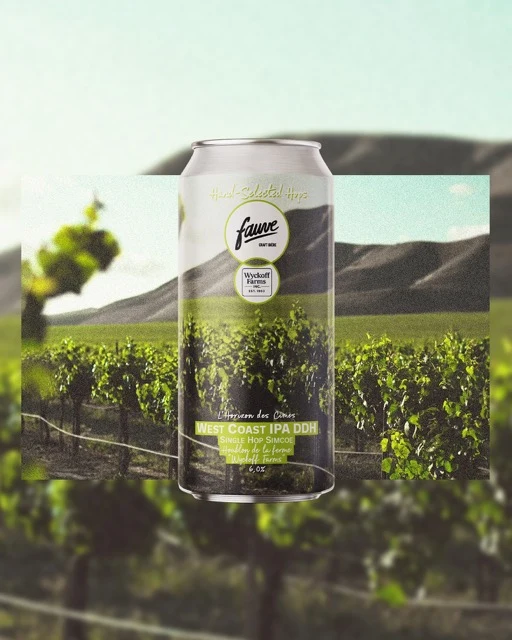 L'Horizon des Cimes - West Coast IPA DDH - Hand-Selected Single Hop Series - Simcoe - Houblon issu de la ferme : Wyckoff Ranches - 44cL