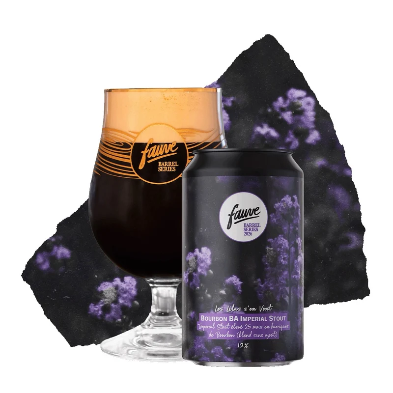 Les Lilas s'en Vont - Imperial Stout élevé 25 mois en barriques de bourbon (blend sans ajouts) - 33cL