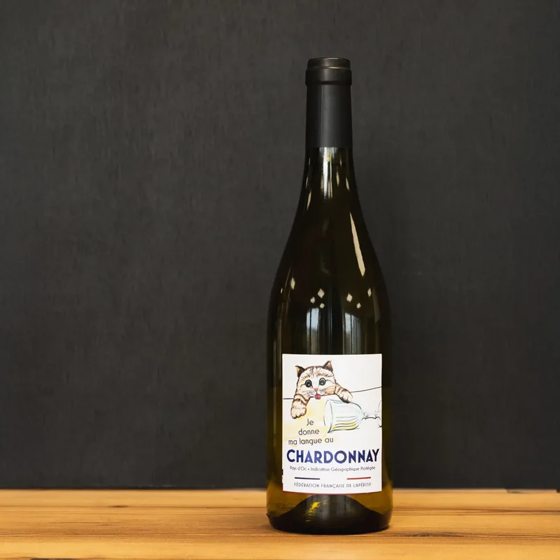 JE DONNE MA LANGUE AU CHARDONNAY – Pays d’Oc bio 100 % Chardonnay – cuvée FFA