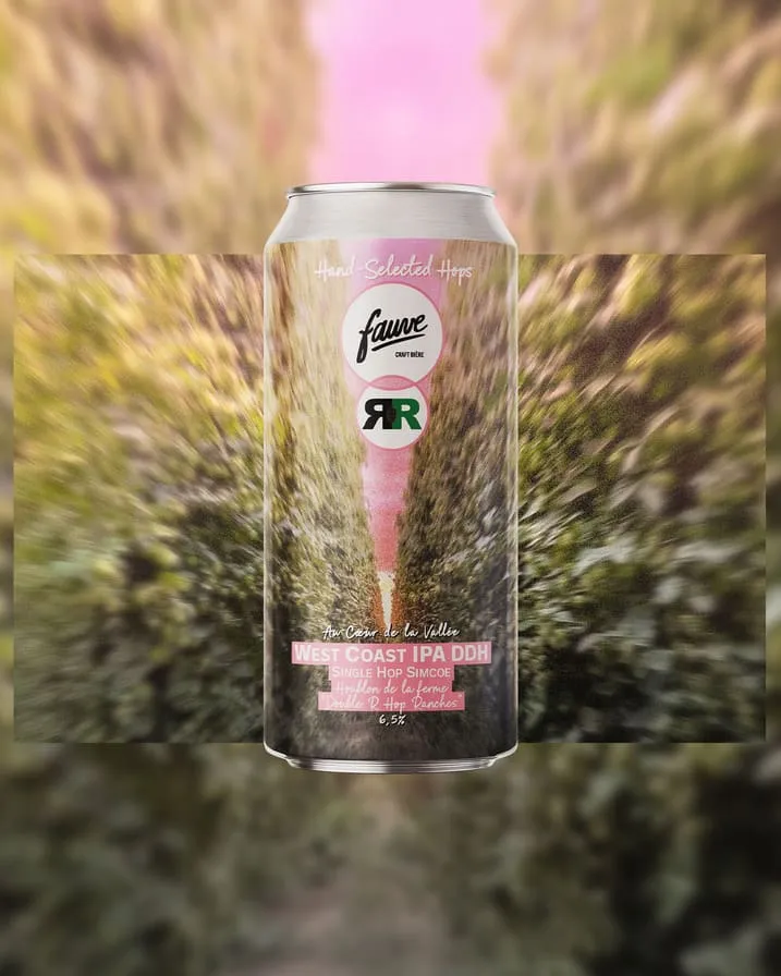 Au Cœur de la Vallée - West Coast IPA - Hand-Selected Single Hop Series - Simcoe - Houblon issu de la ferme : Double R Hop Ranches - 44cL