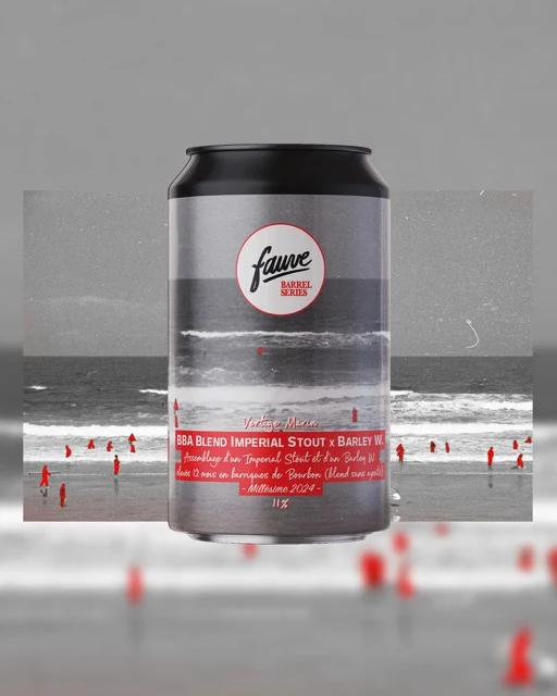 Vertige Marin - Bourbon BA Imperial Stout x Barley W. - Assemblage d'un Imperial Stout et d'un English Barley W. élevés en barriques de Rye Bourbon pendant 12 mois - Blend pur sans ajouts – Millésime 2024 - 33cL